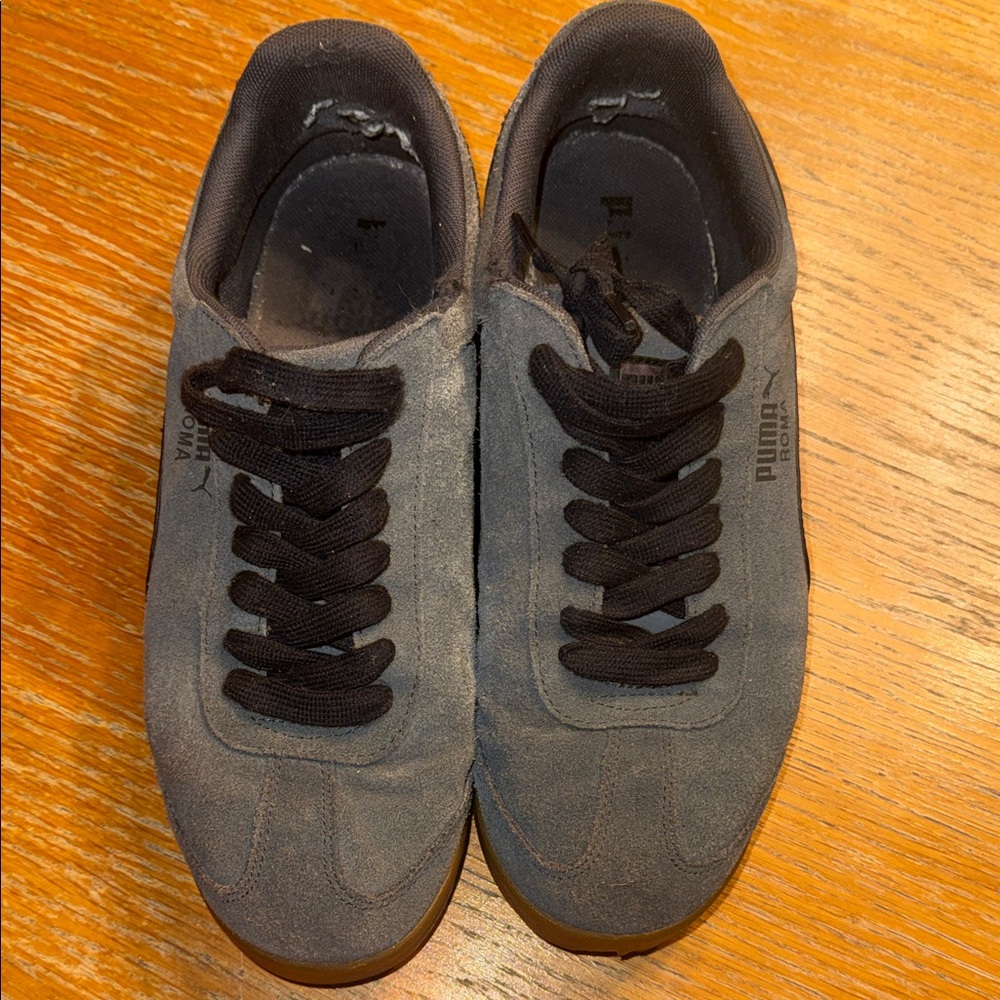 Puma Men's Charcoal Suede Sneakers